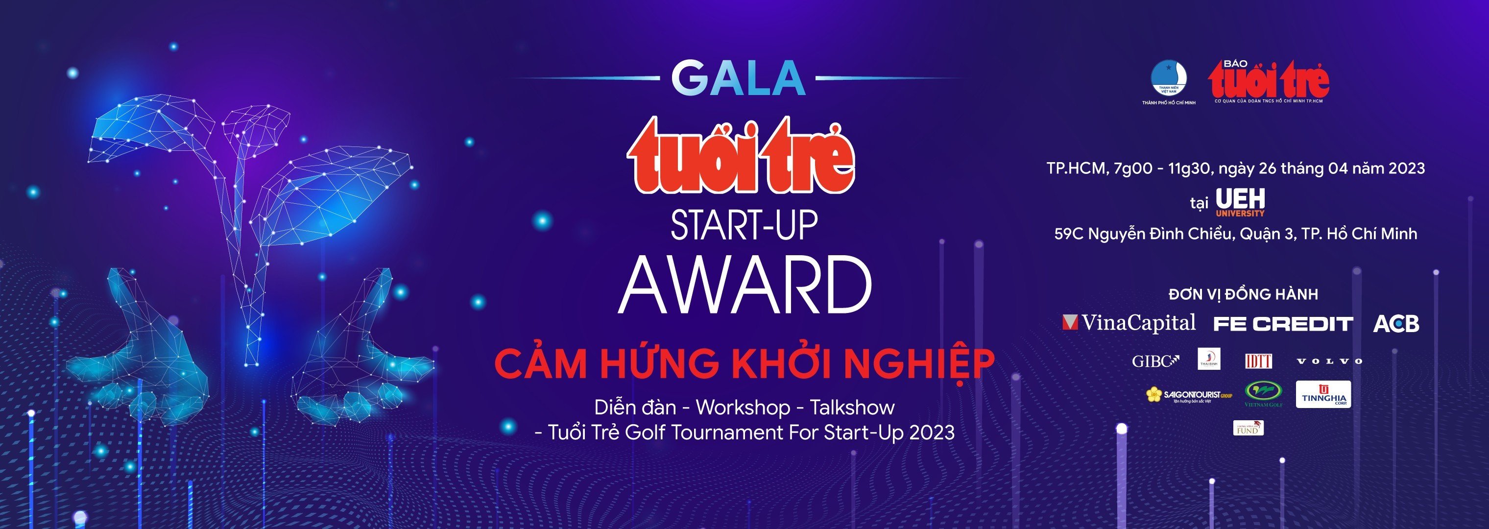 Thông báo Buổi Gala tổng kết, vinh danh giải thưởng "Tuổi Trẻ Start-Up Award năm 2023" và Talkshow "Cảm hứng khởi nghiệp".